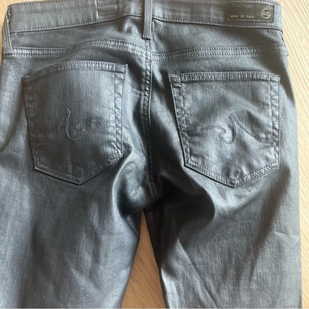 Ag Adriano Goldschmied Absolute Legging Extreme Skinny Dark Gray Black Coated 25